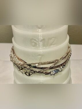 5 UNOAERRE Italy Sterling Silver 925 Chain Mixed Lot Bracelets 8.6g
